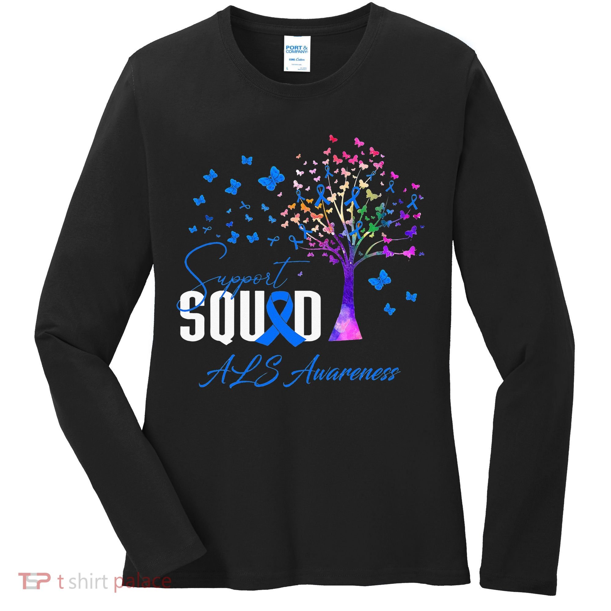 Support Squad For Als Awareness Women's Long Sleeve Shirt