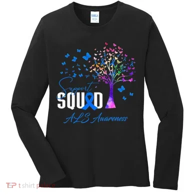 Support Squad For Als Awareness Women's Long Sleeve Shirt