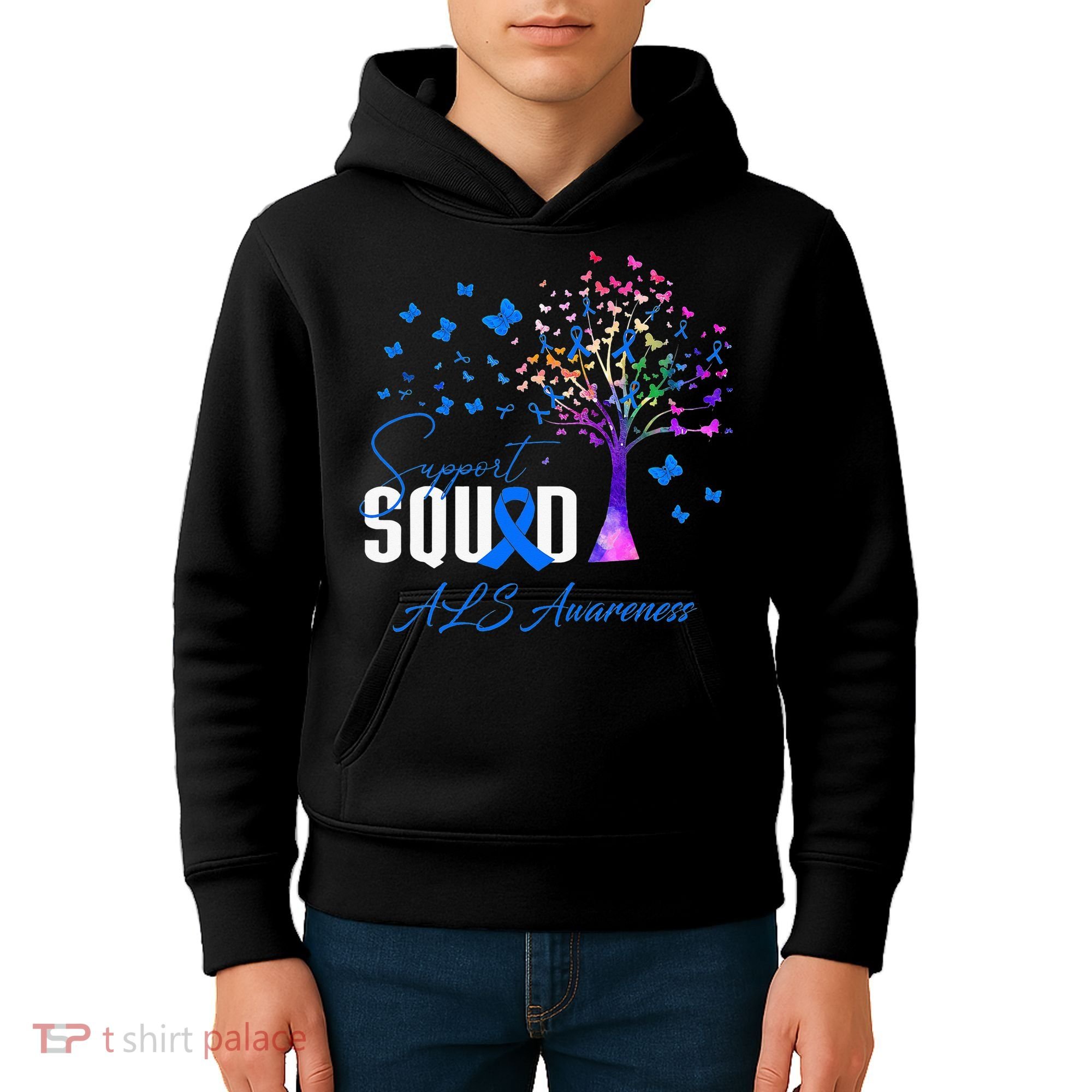 Support Squad For Als Awareness Kids Hoodie