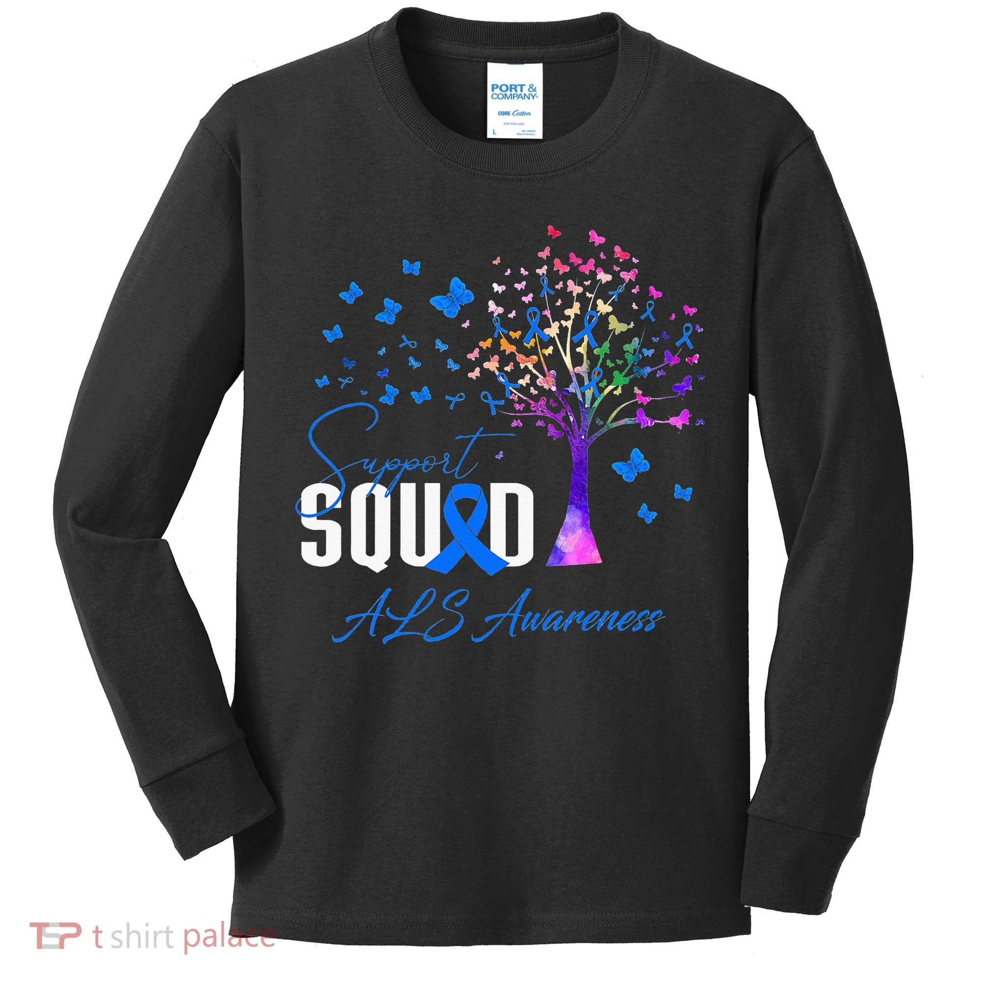 Support Squad For Als Awareness Kids Long Sleeve Shirt