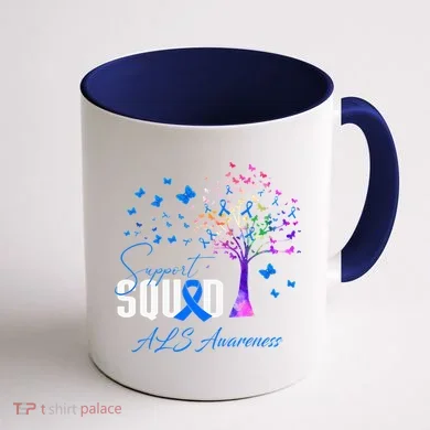 Support Squad For Als Awareness Coffee Mug back