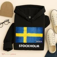 Stockholm Sweden Flag Stockholm Hoodie thumb 4