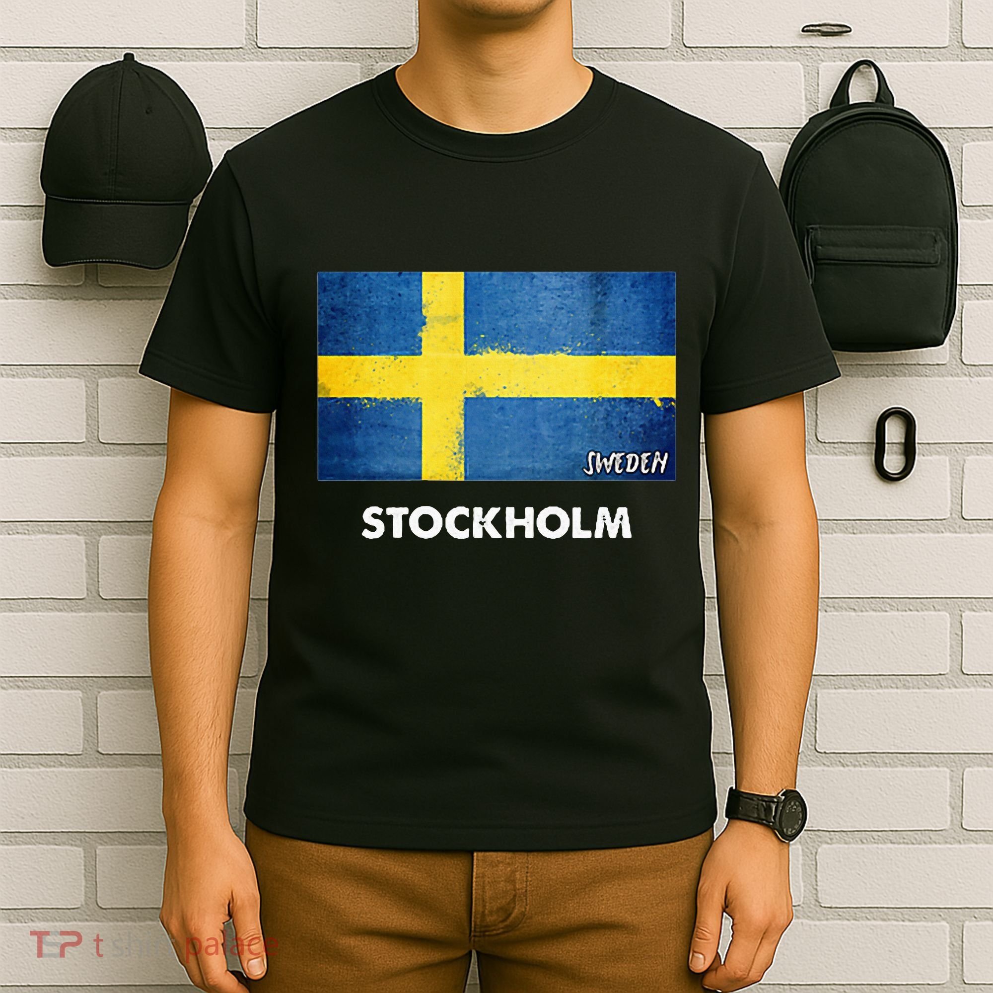 Stockholm Sweden Flag Stockholm T-Shirt