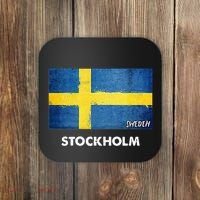 Stockholm Sweden Flag Stockholm Coaster thumb 0