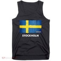Stockholm Sweden Flag Stockholm Tank Top thumb 0