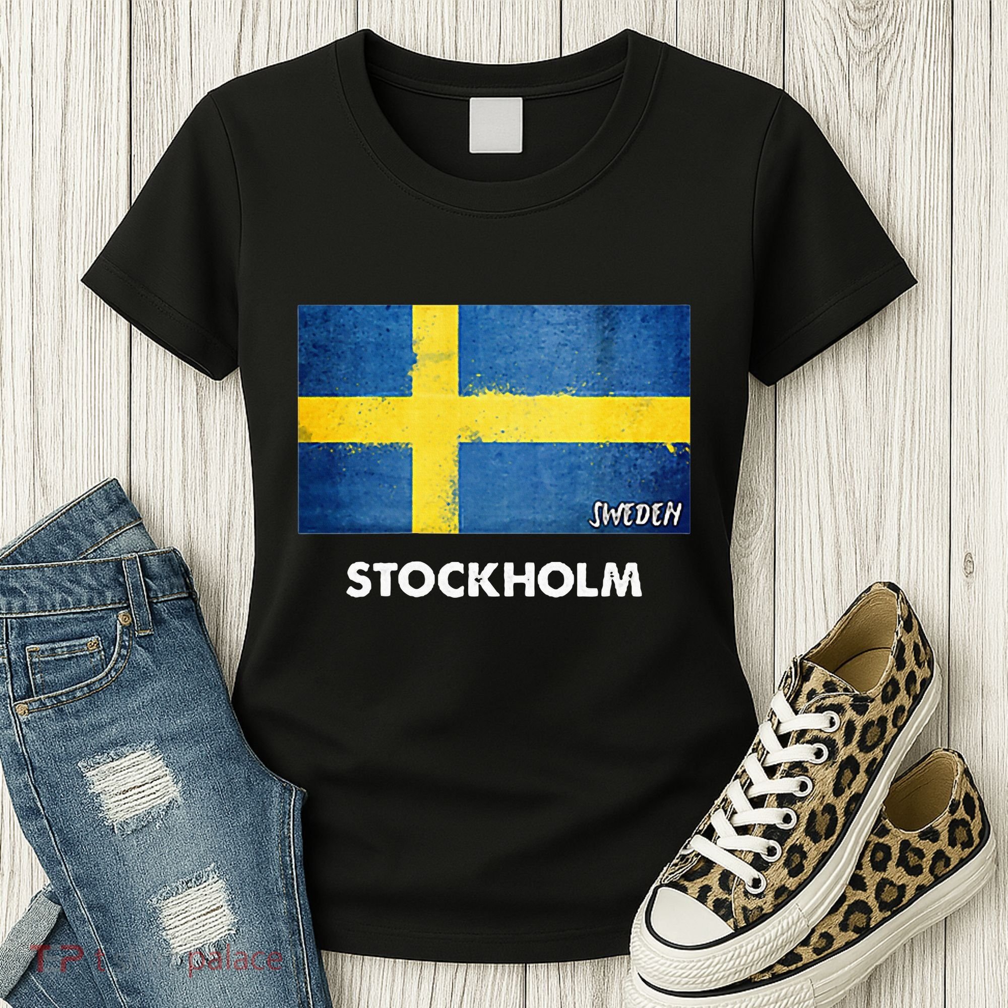 Stockholm Sweden Flag Stockholm Women's T-Shirt