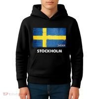 Stockholm Sweden Flag Stockholm Kids Hoodie thumb 4