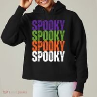 Spooky Spooky Funny Cute Halloween Ladies Heavyweight Boxy Pullover Hoodie thumb 0