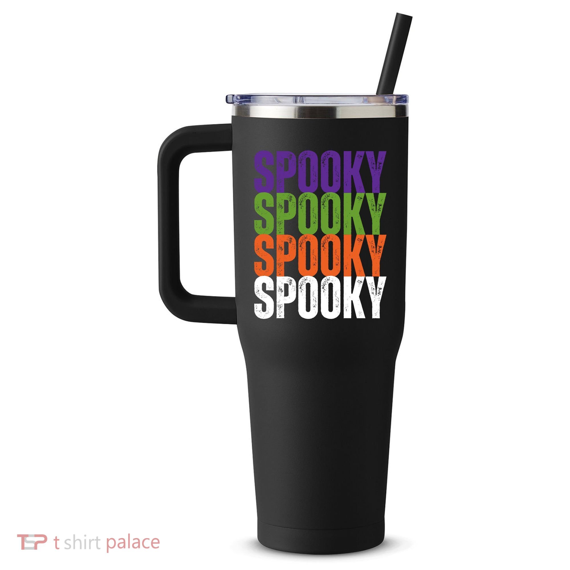 Spooky Spooky Funny Cute Halloween 40oz Vacuum Insulated Stainless Steel Travel Tumbler
