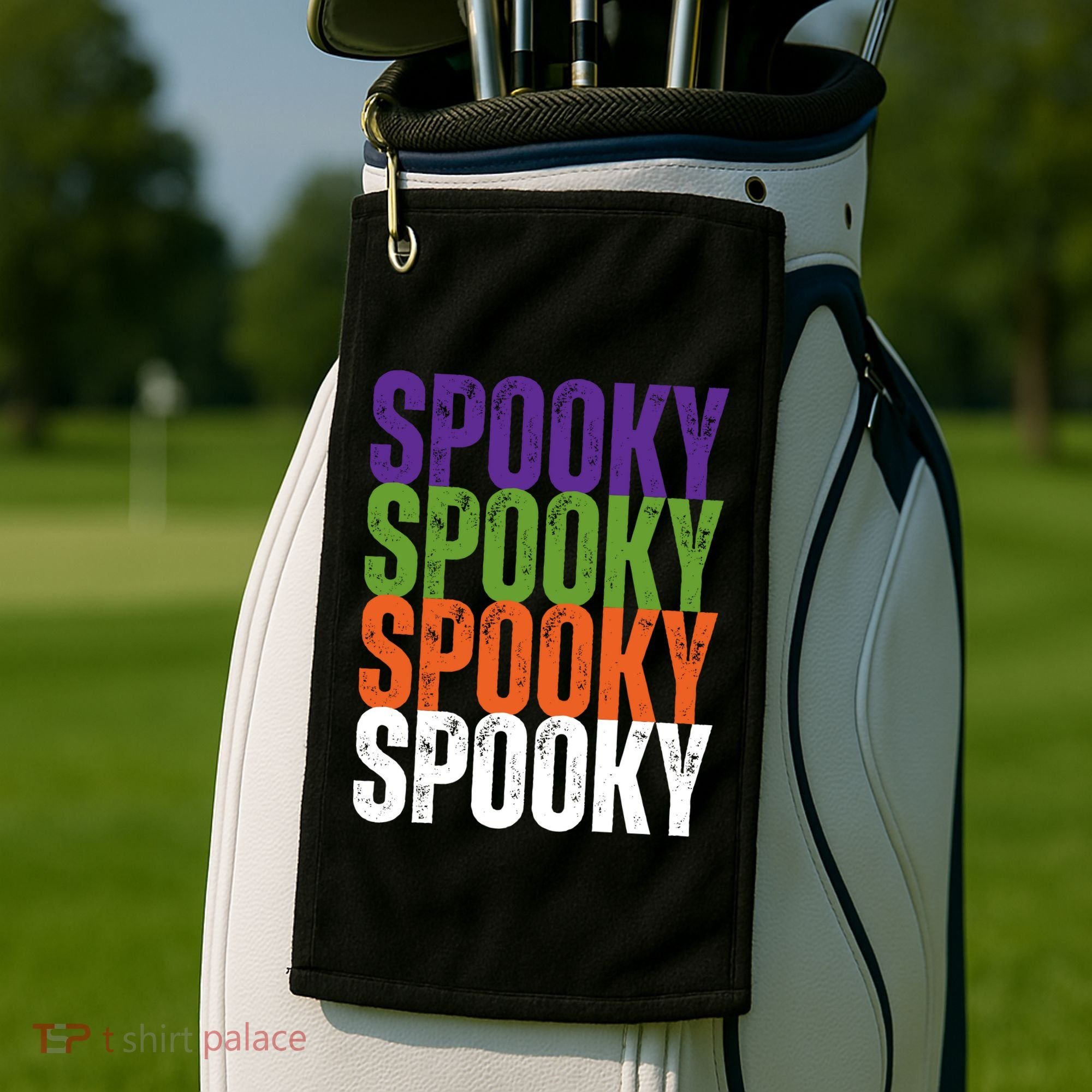 Spooky Spooky Funny Cute Halloween Golf Towel