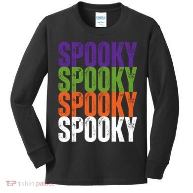 Spooky Spooky Funny Cute Halloween Kids Long Sleeve Shirt