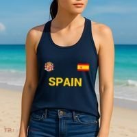 Spain Shirt-Espana Flag Jersey Soccer -Football Women's Tank Top thumb 2