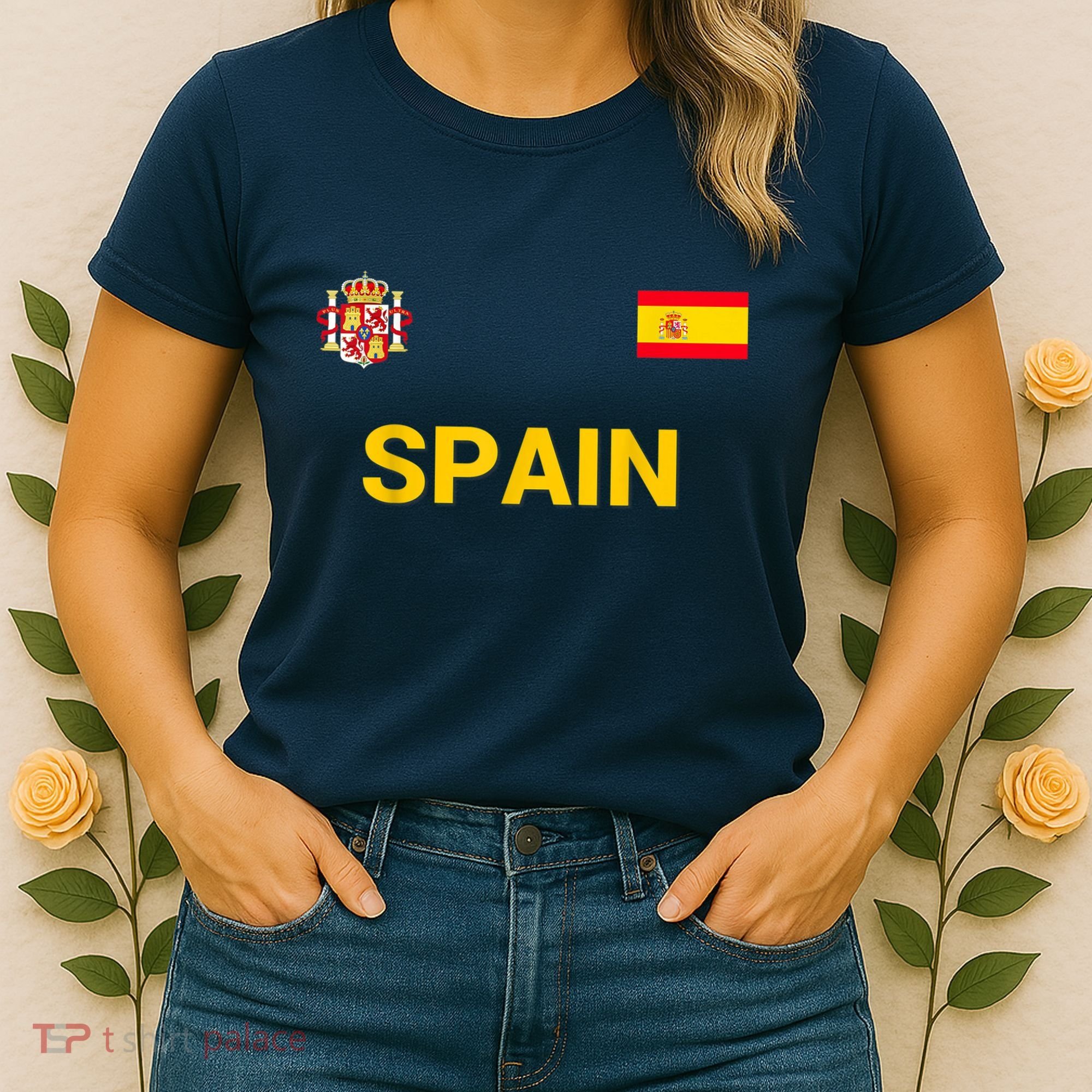 Spain Shirt-Espana Flag Jersey Soccer -Football Women's T-Shirt