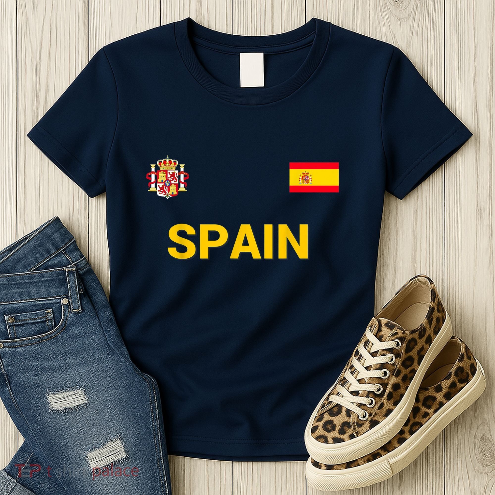 Spain Shirt-Espana Flag Jersey Soccer -Football Women's T-Shirt