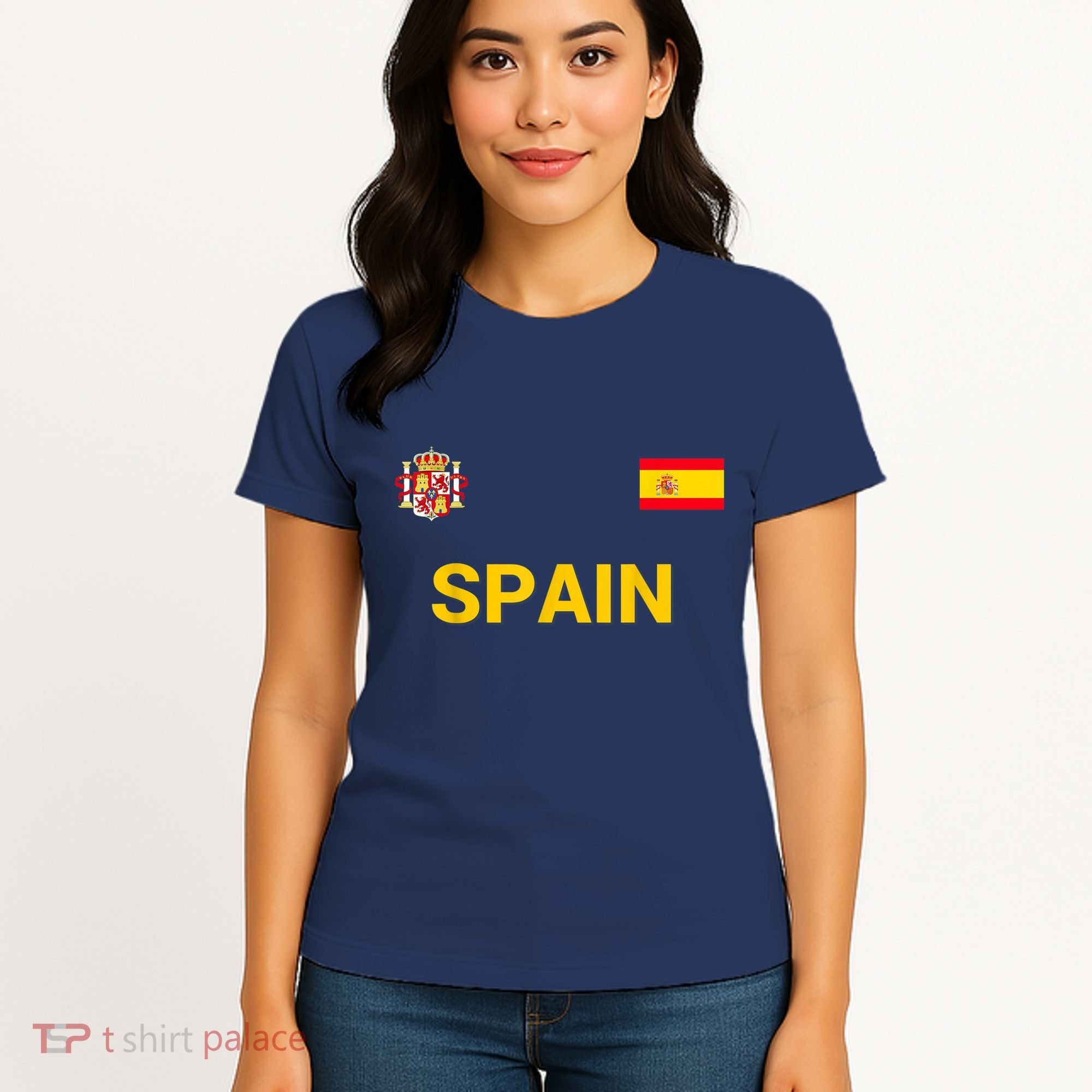 Spain Shirt-Espana Flag Jersey Soccer -Football Women's T-Shirt