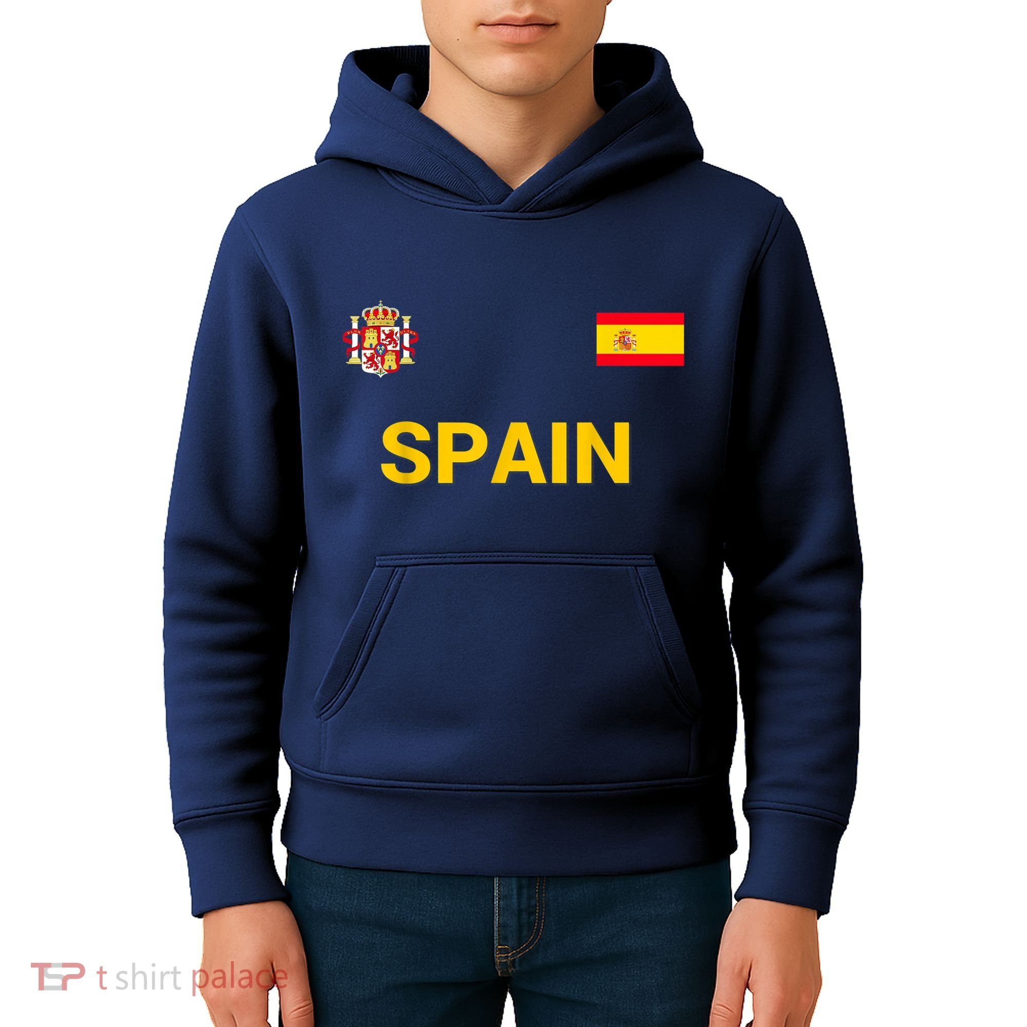 Spain Shirt-Espana Flag Jersey Soccer -Football Kids Hoodie