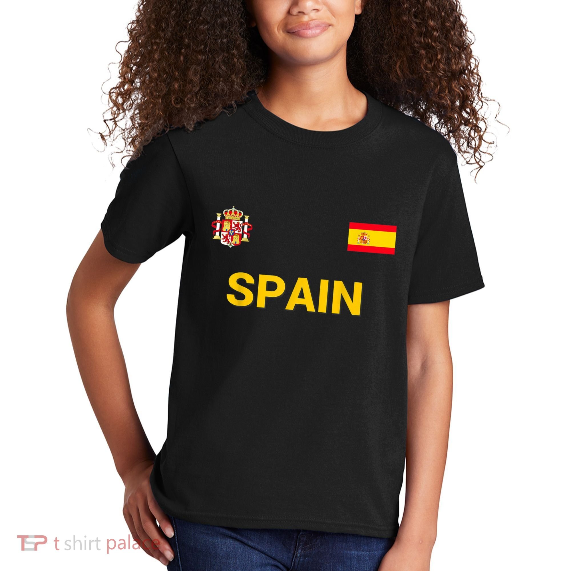 Spain Shirt-Espana Flag Jersey Soccer -Football Kids T-Shirt