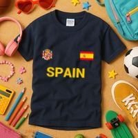 Spain Shirt-Espana Flag Jersey Soccer -Football Kids T-Shirt thumb 3