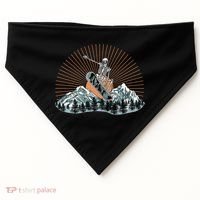 Ski Skull Funny Snowboarding Lover USA-Made Doggie Bandana thumb 0