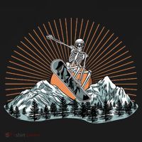 Ski Skull Funny Snowboarding Lover Hoodie thumb 2