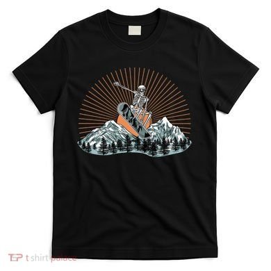 Ski Skull Funny Snowboarding Lover T-Shirt