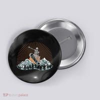 Ski Skull Funny Snowboarding Lover Button thumb 0