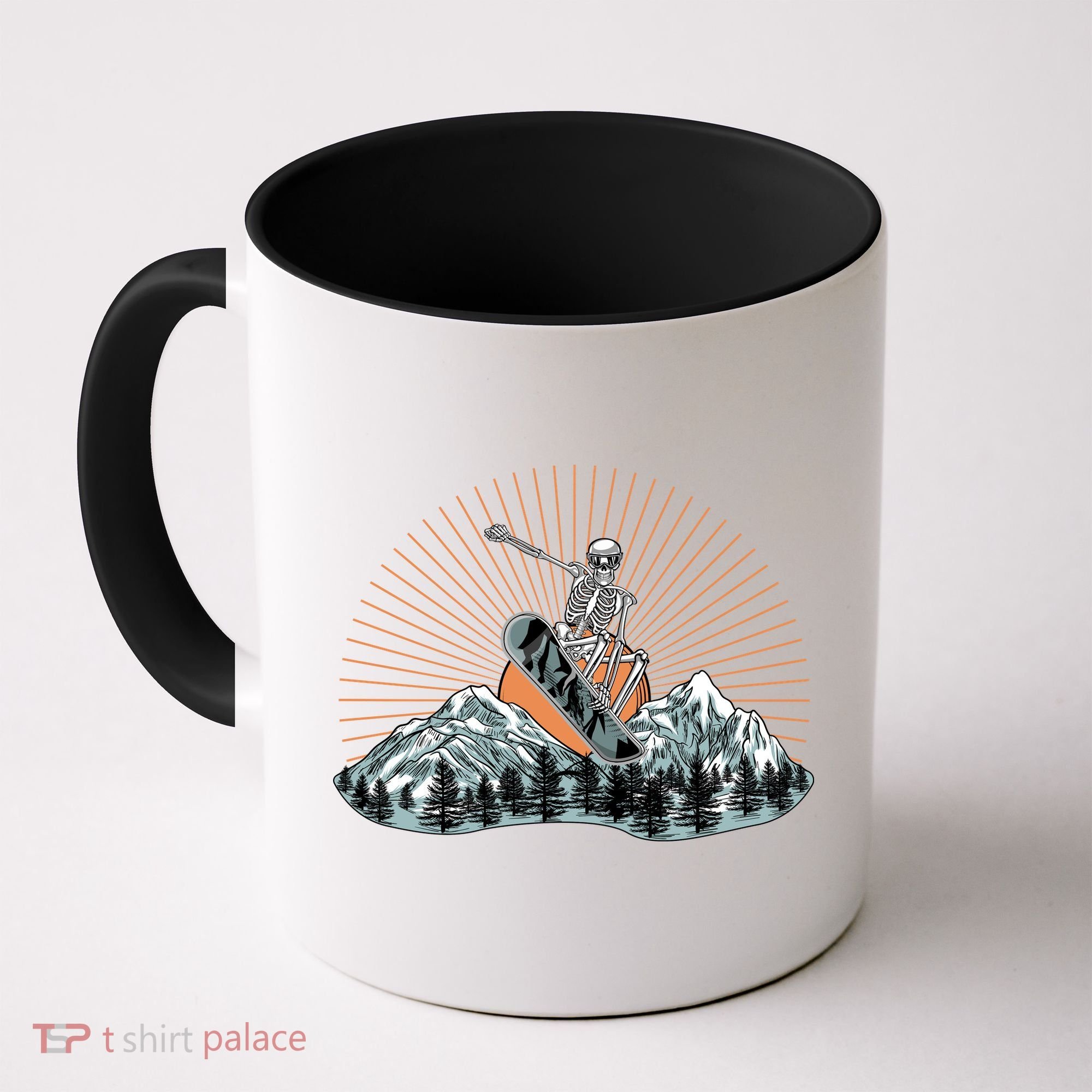 Ski Skull Funny Snowboarding Lover Coffee Mug