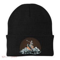 Ski Skull Funny Snowboarding Lover Beanie thumb 0