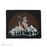 Ski Skull Funny Snowboarding Lover Mousepad thumb 0