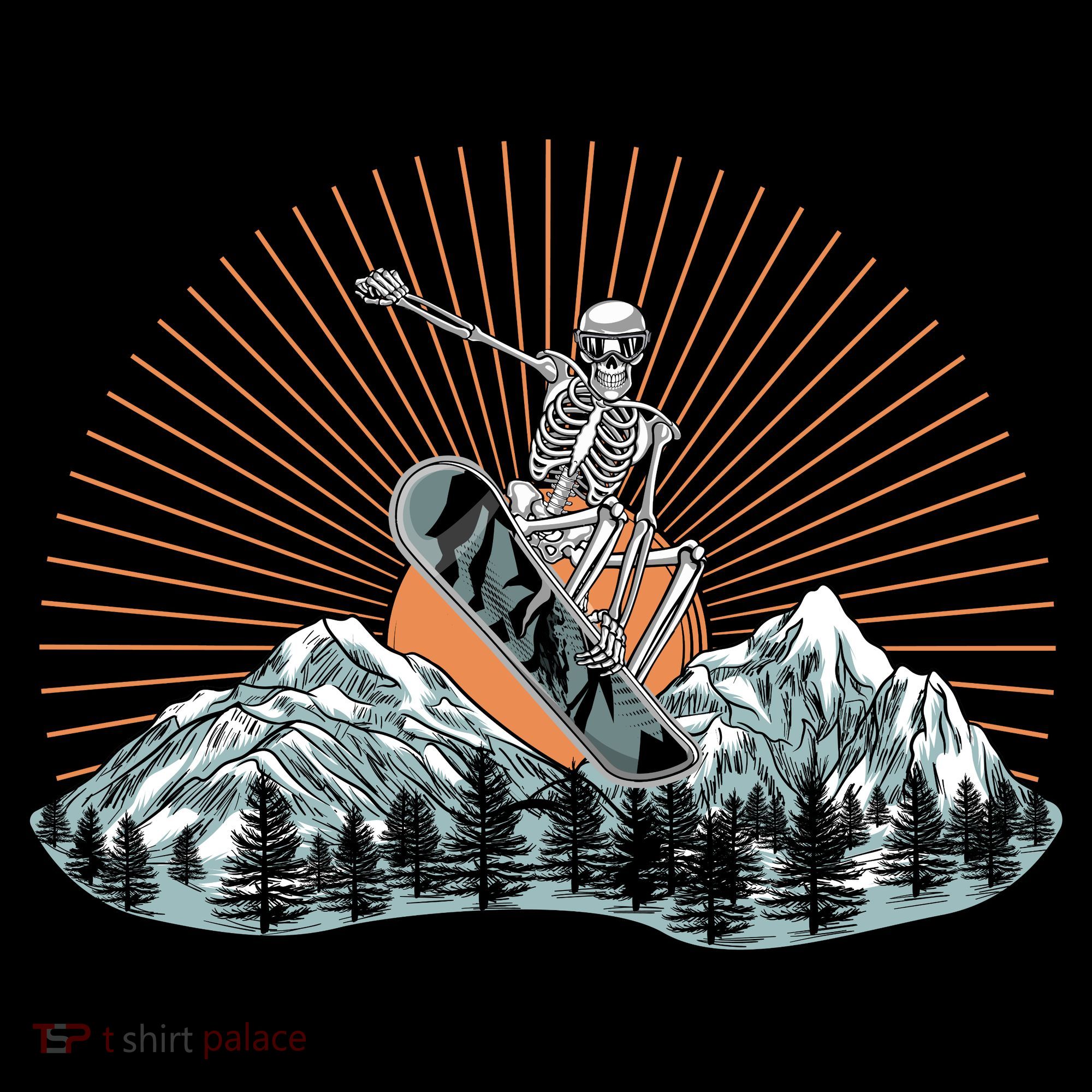 Ski Skull Funny Snowboarding Lover Mousepad
