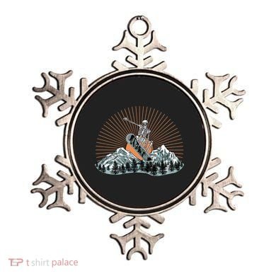 Ski Skull Funny Snowboarding Lover Ornament