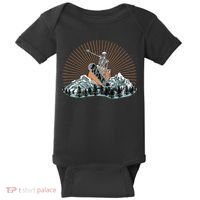 Ski Skull Funny Snowboarding Lover Baby Bodysuit thumb 0