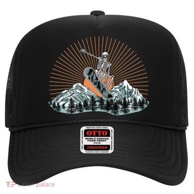 Ski Skull Funny Snowboarding Lover Hat