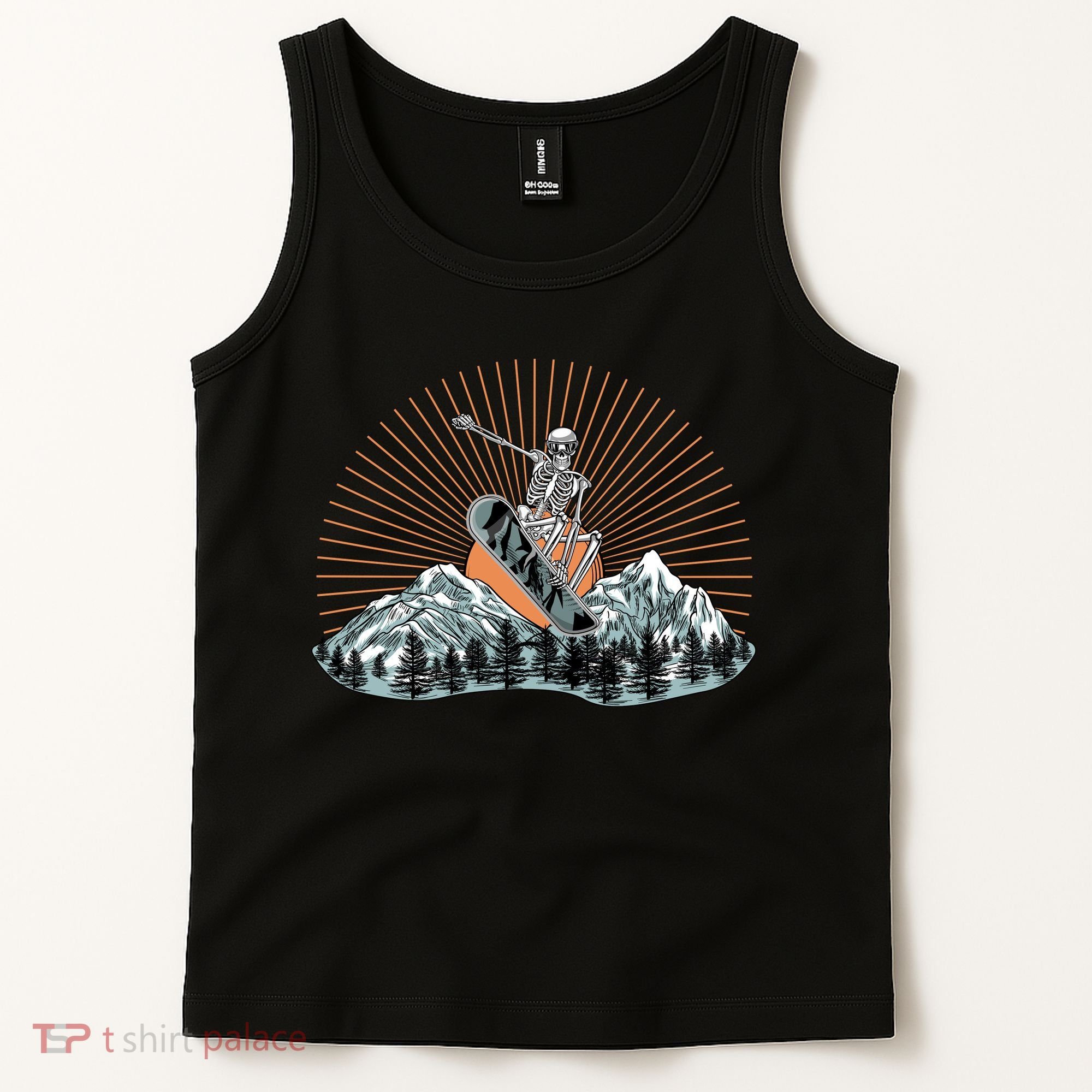 Ski Skull Funny Snowboarding Lover Tank Top