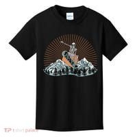 Ski Skull Funny Snowboarding Lover Kids T-Shirt thumb 0