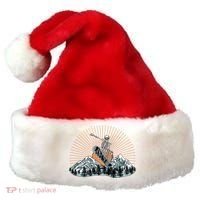 Ski Skull Funny Snowboarding Lover Santa Hat thumb 0