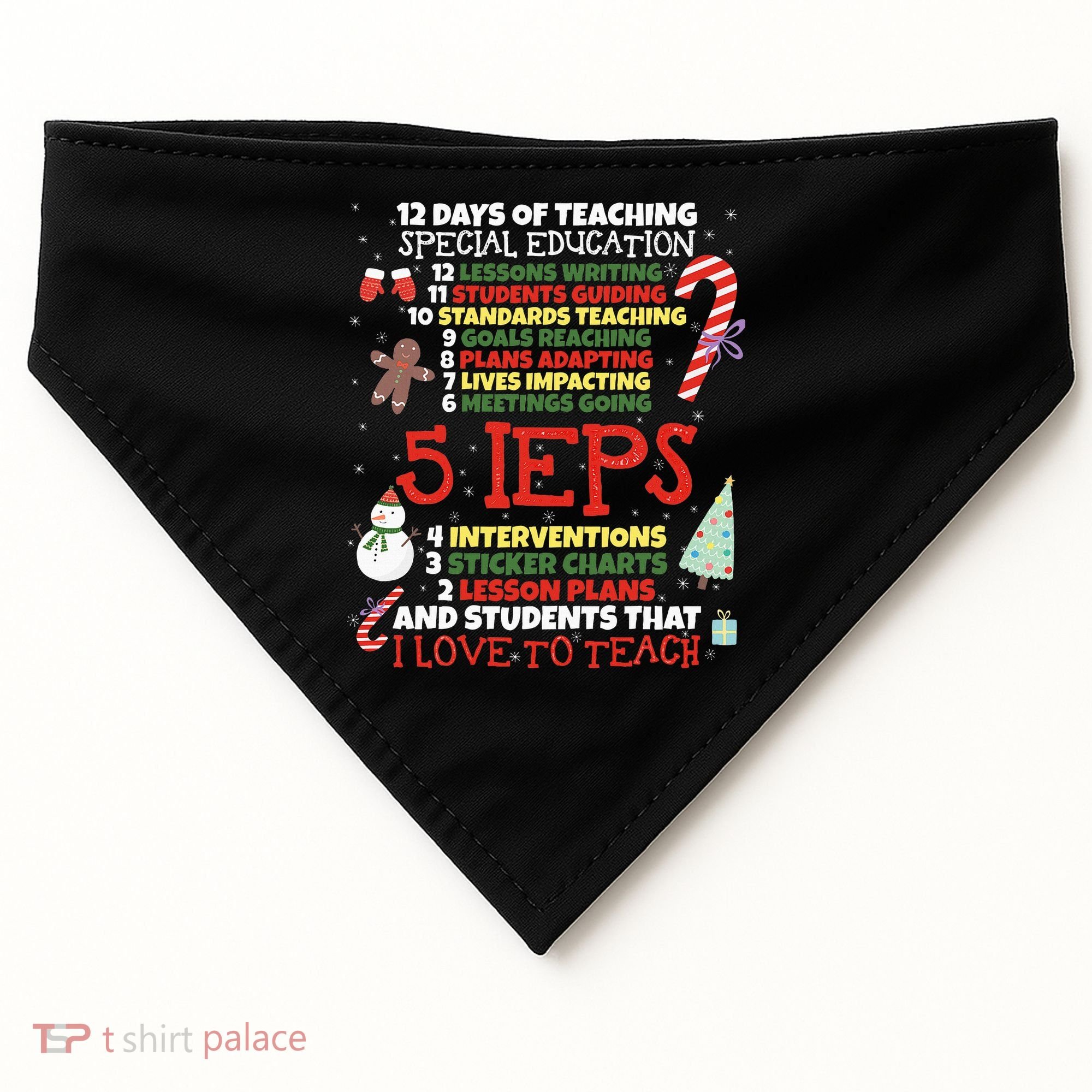 Sped School Funny Special Education Teacher Gift USA-Made Doggie Bandana