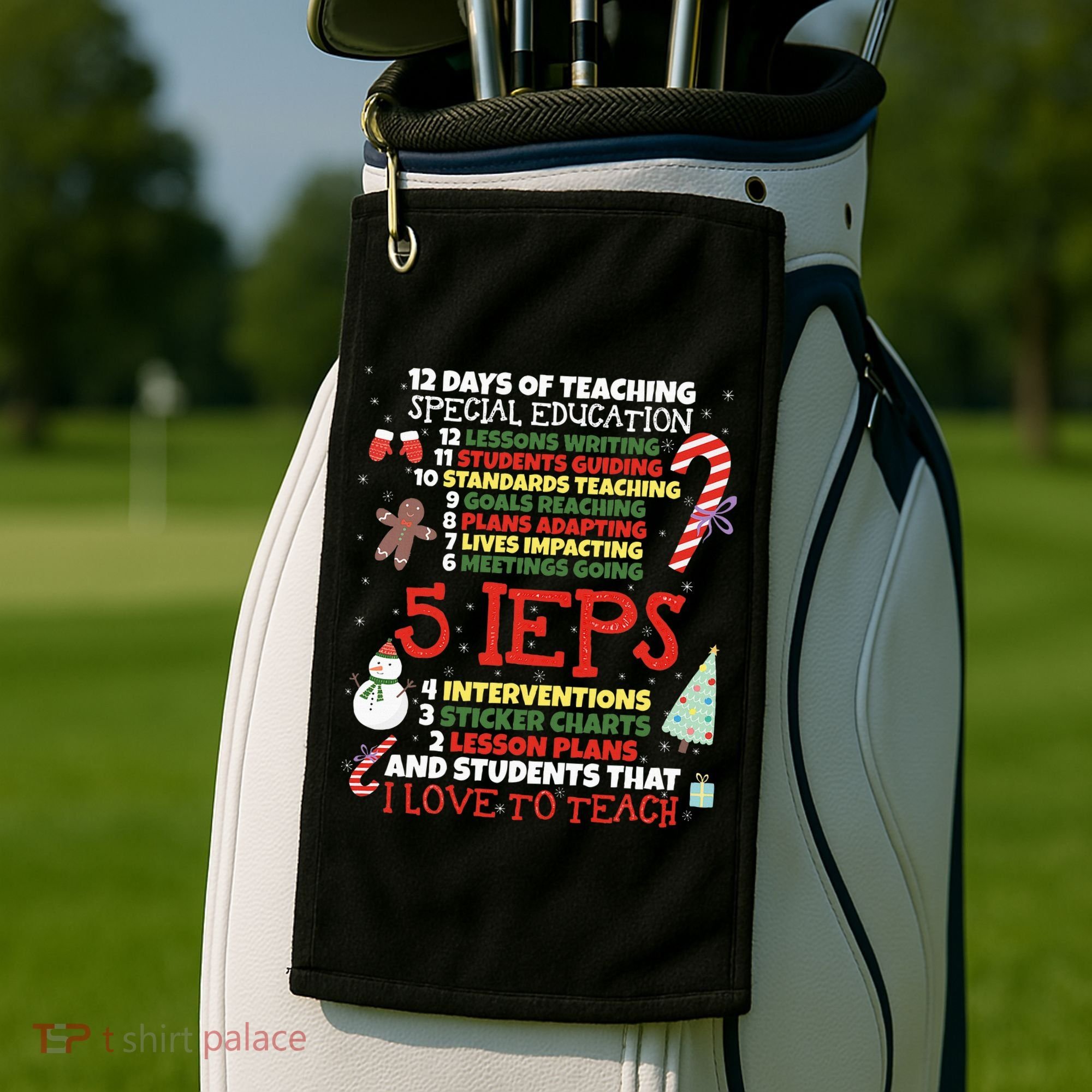 Sped School Funny Special Education Teacher Gift Golf Towel