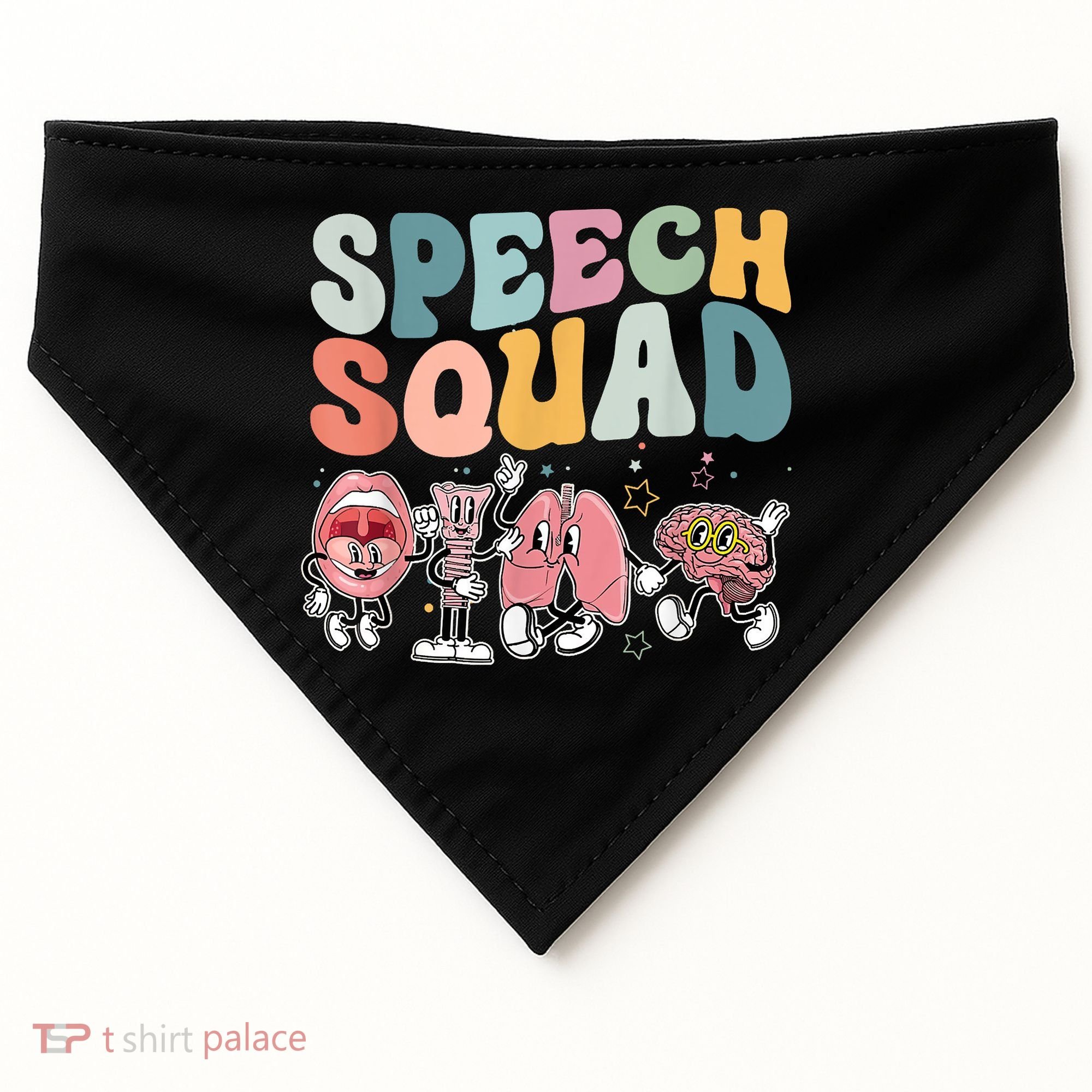 Speech Squad Funny Speech Therapy Speech Pathologist USA-Made Doggie Bandana