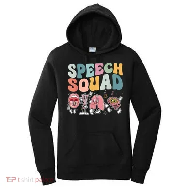 Speech Squad Funny Speech Therapy Speech Pathologist Women's Hoodie