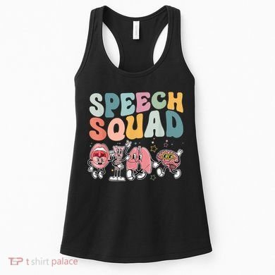 Speech Squad Funny Speech Therapy Speech Pathologist Women's Tank Top