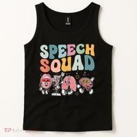 Speech Squad Funny Speech Therapy Speech Pathologist Tank Top thumb 2