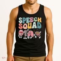 Speech Squad Funny Speech Therapy Speech Pathologist Tank Top thumb 3