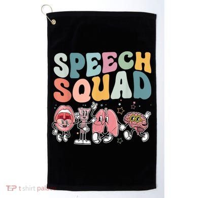 Speech Squad Funny Speech Therapy Speech Pathologist Golf Towel
