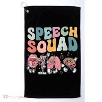 Speech Squad Funny Speech Therapy Speech Pathologist Golf Towel thumb 0