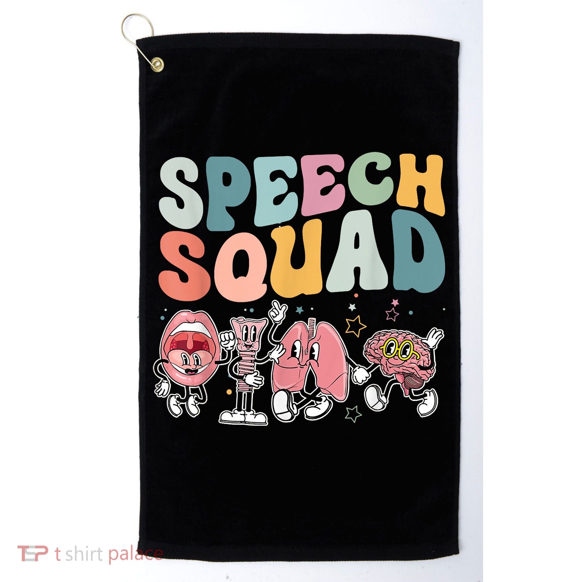 Speech Squad Funny Speech Therapy Speech Pathologist Golf Towel