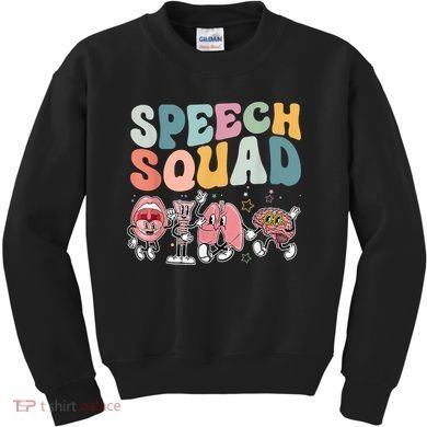 Speech Squad Funny Speech Therapy Speech Pathologist Kids Sweatshirt