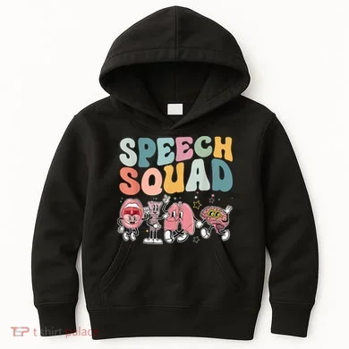 Speech Squad Funny Speech Therapy Speech Pathologist Kids Hoodie