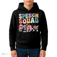 Speech Squad Funny Speech Therapy Speech Pathologist Kids Hoodie thumb 4