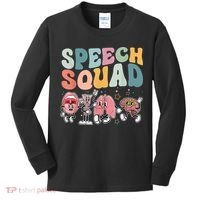 Speech Squad Funny Speech Therapy Speech Pathologist Kids Long Sleeve Shirt thumb 0